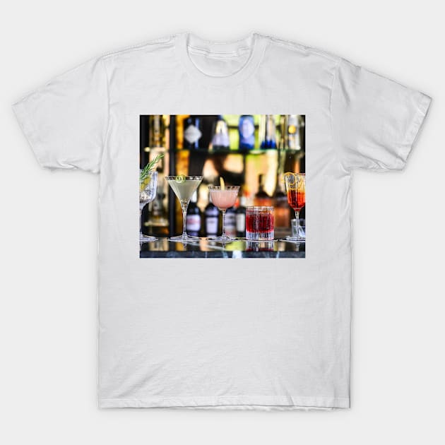 Alcohol Cocktails T-Shirt by NewburyBoutique